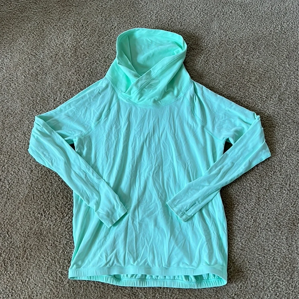 Lululemon mint green pullover with cowl neck - Picture 10 of 11